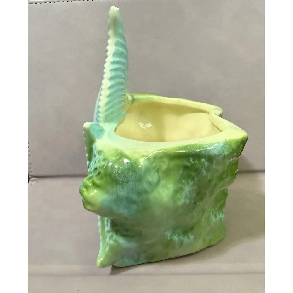 Maddux of California 448 Vintage 1959 Tropical Angelfish Ceramic Planter Green